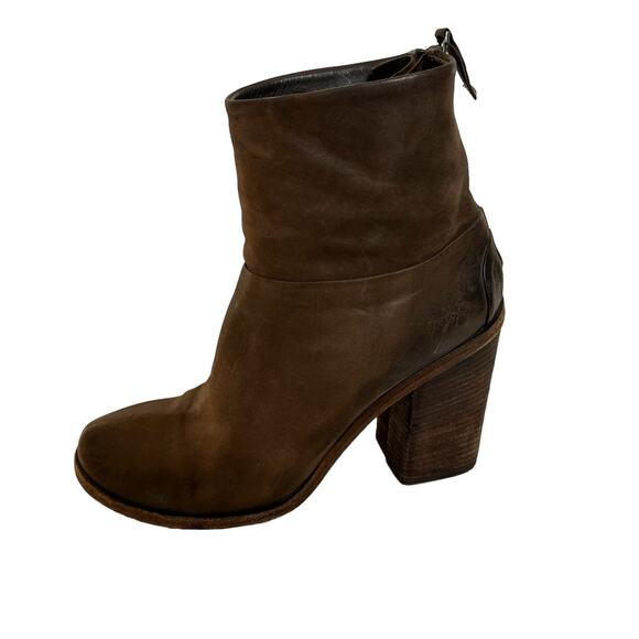 Marsèll Chocolate Brown Bolla Glove Leather Block Heel Ankle Bootie 9.5/39.5 - Picture 5 of 14